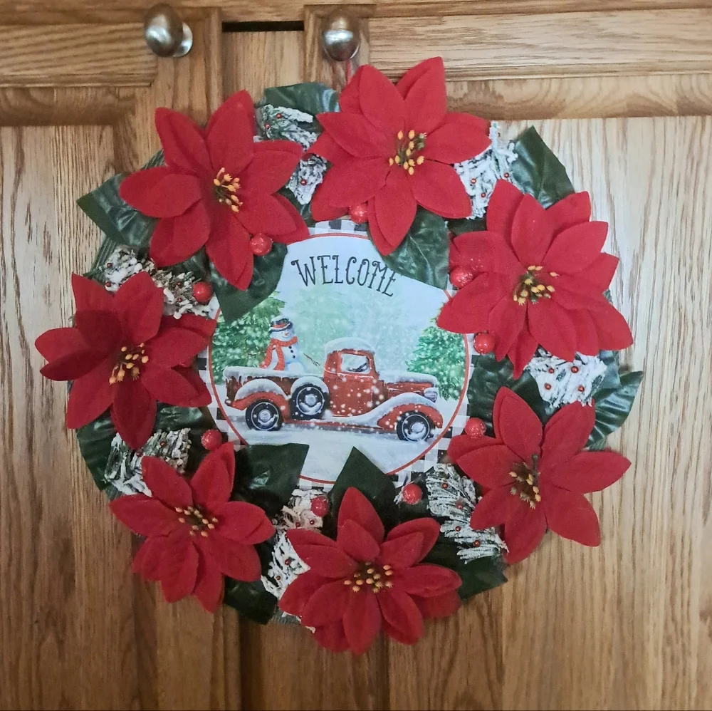 Pretty Homemade Christmas Wreath 15x15